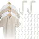 50PCS Hanger Connector Hooks,Space Saving Hangers for Clothes.Hanger Hooks Space Saver. Closet Hangers Connector Hook. College Dorm Essentials,Closet Organizers and Storage