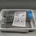 2 Pack Small Cat Litter Box with Mat & Scoop, Open Top High Sides