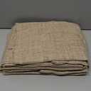 MIULEE Faux Linen Curtains Panels Semi Sheer Curtain with Back Tab Rod Pocket, Light Filtering Window Privacy Burlap Drapes for Living Room Bedroom 84 Inch Length 2 Panels Copper Brown 42W x 84L