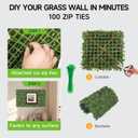 Artificial Grass Wall Panels, 12 Pack 10"x10" Boxwood Hedge Wall Panels with 100 Zip Ties, Boxwood Backdrop for Outdoor Indoor Decorative Fences Privacy Hedge