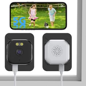 ANYQOO Window Camera 3MP 2K, Indoor/Outdoor Window Cameras for Home Security with Dual Angle Mounting, ChroMax AI Color Night Vision, Motion Detection, 2.4GHz & 5GHz WiFi, 24/7 Recording (2Pack)