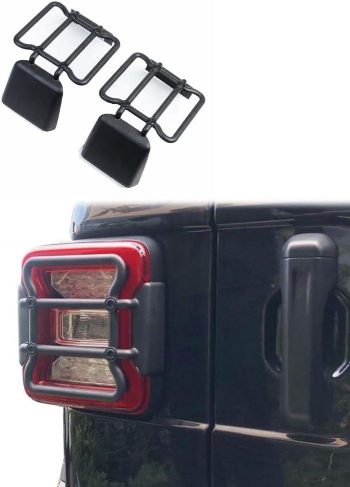 Black Plastic Front Bumper Fog Headlight taillight Cover Trims for 2018-2023 Jeep Wrangler Accessories JL (Taillight Protector)
