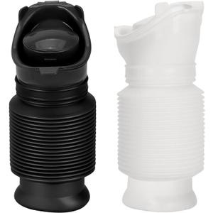 Portable Urinal for Men Women, Spill Proof Travel Emergency Urinal Bottle, Leak-Proof Collapsible Urinals, Personal Car Pee Bottle for Camping, Road Trips, Drivers, Seniors, Kids (Black White 750mL)