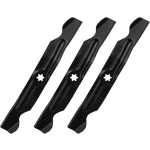 Aeagle 942-04053C 50" Blades for Cub Cadet 50 Inch RZT50 1050 LT1050 LTX1050 i1050 Troy-Bilt Mustang 50 inch Zero Turn Mower 742-04053A 742-04056, High Lift, 6 Point Star, 3 Pack Black