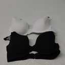Fruit of the Loom Women's Smooth Cotton T-Shirt Bra Pack - Ultra-Soft, Flexible, and Invisible Under Tees (38B, White/Black Hue)