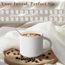 Monogrammed Women Large Coffee Mug Tea Cup Ceramic with Handle Big Heavy Pretty Customized Personalized Cute Women Birthday Christmas Gift Her Wife Mom Grandma Girlfriend Friend Friendship Unique,A