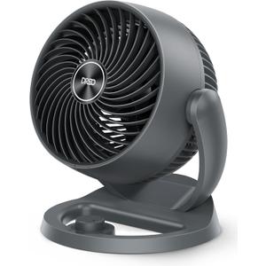 Dreo Desk Fan, 12-Inch Air Circulator Fan for Bedroom, 70ft Powerful Airflow, 120 Tilt Adjustment, 28dB Ultra-Quiet, 3 Speeds Small Table Fan for Whole Room, Home, Office (Grey)