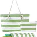 Empty Mahjong Tile Bag 3PS - Stripe American Mahjong Carrying Set Tote Bags for Tiles and Racks Storage (Case Only)