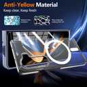 Magnetic for Samsung Galaxy Z Fold 5 Case,Built-in Magnetic Ring&Wireless Charging Compatible,Shock-Absorbing case Cover for Z Fold 5 [Clear] MUS-CXDZ-07-10