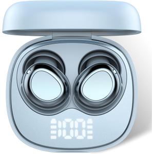 Sleep Ear Buds, New True Wireless Earbuds, Ultra-Mini Bluetooth 5.4 Earbuds for Side Sleepers, 53H Play Hi-Fi Stereo 3D Bass Noise Cancelling Bluetooth headphones, Sleep Mode, IP7 Waterproof Earphones