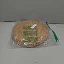 6Pcs 12" Round Woven Rattan Placemats,Natural Hand-Woven Water Hyacinth Placemats,Farmhouse Weave Place Mats,Rustic Braided Wicker Table Mats (12inch Set of 6)