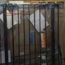 keny 29"-42.5" Baby Gate for Stairs, Auto Close Safety Dog Gate, Pressure Mounted Easy Walk Through Pet Gate for Doorways, Durable Stair Gate, 30" Tall, Black