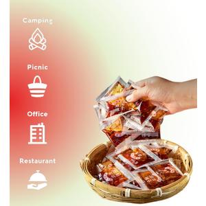 Lao Gan Ma Spicy Chili Crisp Hot Sauce  Restaurant Size (20 packets)  Authentic Chinese Chili Oil with Crunchy Bits (EXP 10/08/25)