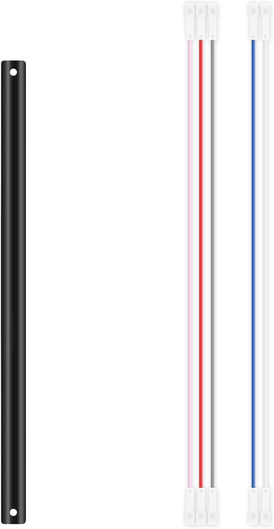 36 Inch Ceiling Fan Downrod Accessories with Extension Cord for Ceiling Fan with Lights, Original (Black)