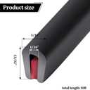 2 x Rubber Edge Trim,1/16" Self-Adhesive Rubber Edge Trim,Flexible U Channel Edge Protector for Car Doors, Panels, Glass, and Sharp Edge(10Ft,Black)