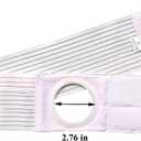 Ostomy Support Belt Hernia Abdominal Binder Stoma Band for Colostomy Patients Prevent Parastomal Hernia 2.76 inch Hole White (L)