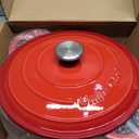 Enameled Cast Iron Dutch Oven  Umite Chef 5QT Pot with Lid & Cotton Potholders  HeavyDuty Cookware for Bread Baking, Braising, Stews, Roasting(Red)