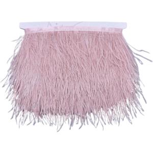 Feathers Fringe Trims 10Meters Ostrich Feathers Ribbon 8-10CM Tape Trimmings Sewing Costume