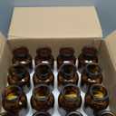 TOPZEA Set of 16 Amber Glass Bud Vases, 8.5 oz Small Brown Bud Vase Bulk Boho Glass Vase Decorative Medicine Bottle Vintage Apothecary Jar for Flower, Wedding Reception, Table Centerpieces, Home Decor
