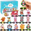 Train Advent Calendar 2025 for Toddlers Kids - Magnetic Wooden Animal Train Gift Set, 24 Days Christmas Countdown Calendar for Toddlers Boys Girls Sensory Learning, Montessori Toys