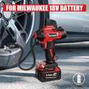 Tire Inflator Compatible with MILWAUKEE 18V Max Battery, 160 PSI Cordless Air Compressor With LCD Digital Pressure Gauge for Car, Bike, Sport Ball (No Battery)