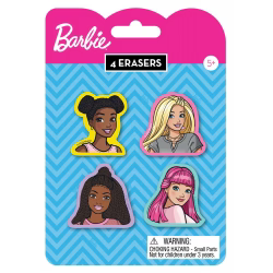 Barbie Erasers 4 Erasers Pack of 5 (ages 5+)