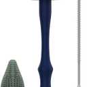 Dr. Brown's Silicone Cleaning Brush Set with Bottle, Spout, and Straw Brush, 3 Brushes to Clean Baby Bottles, Spouts, Nipples, and Straws, BPA Free – 3Pack Compact