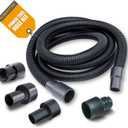 POWERTEC 70347 10 Ft. Dust Collection Hose Kit with 1 Fittings for Woodworking Power Tools Home and Wet/Dry Shop Vacuums