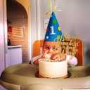 2 x A Little Pumpkin is On The Way Cake Topper, Welcome Little Pumpkin Cake Decor, Fall Autumn Baby Shower/Halloween Thanksgiving Baby Gender Reveal Party Decorations Supplies, Gold Glitter