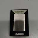 Zippo Classic Brushed Chrome Pocket Lighter - Windproof & Refillable Flip-Top Metal Lighter - Everyday Use Pocket Lighters - Luxury Lighters Made in USA