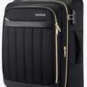Romtour Softside Carry On Luggage 20 Inch Expandable Carry On Luggage 22x14x9 Airline Approved with Spinner Wheels & TSA Lock, Waterproof Large Capacity Suitcase Travel Bag for Men and Women