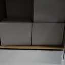 Irenare 16 Pcs Glass Containers Canister Set, 17 oz Food Storage Spice Jars with Airtight Lids, Clear Kitchen Containers for Coffee Sugar Tea Beans Nuts Candy Pantry Organization(Wood)