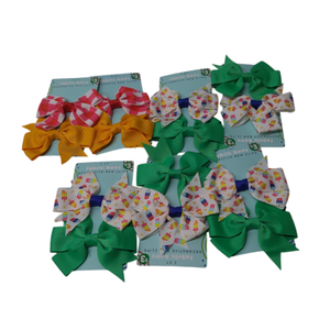 Fabric Bows 2ct DECORATIVE BOW CLIPS (7 Pack)