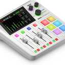 RDE RDECaster Duo Compact All-in-One Audio Production Solution for Podcasting, Streaming, Music Production and Content Creation (White)