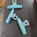 COOK WITH COLOR Food Clips - Wide Heavy Duty Chip Clips, Large Bag Clips for Food Storage with Air Tight Seal Grip, Pack of 4, Teal