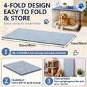Chumia 48 Inch Dog Crate Topper,Foldable Gray Felt Kennel Cover Board