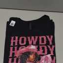 Howdy Western Cowgirl African American Black Women Girls T-Shirt, S