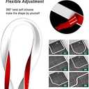 Collapsible Shower Water Guard Water Splash Guard Water Dam Barrier Shower Threshold for Shower Stall, Stay Dry Retainer for Wet and Dry Separation for Bathroom (39")