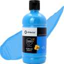 Artecho Cerulean Blue Acrylic Paint 500ml / 17oz Large Bottle - Craft Paint for Art Supplies, Canvas, Rocks, Wood, Fabric, Ceramic - Non Toxic