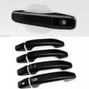 DLOEVG Car Door Handle Covers Compatible for 2019-2022 2023 2024 2025 Chevy Silverado/GMC Sierra 1500 2500HD 3500HD Accessories Black Handle Protector for Coloroda 2024 2025 with 2 Auto Sensor Holes