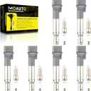 Set of 6 Ignition Coils Pack UF616 022905715E & 6 PCS Iridium Spark Plugs Compatible with Audi Q7 Volkswagen Atlas CC Passat Touareg Porsche Cayenne - 3.6L V6 Replace GN10443 022905715A