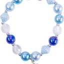 LUV HER Frozen Princess Dress Up Accessory Set - Jewelry Set - Princess Elsa Tiara Set - Giftable Box - Birthday Gifts For Girls - Holidays Gift - Girl Toys Dress Up Kit - Ages 3+ (Blue)