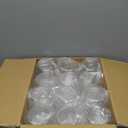 N9R 24 Count Plastic Wine Glasses Disposable 14oz - Elegant Origami Ripple Design, Shatterproof & Disposable for Whiskey, Cocktail, Champagne, Parties, Weddings, Events (Clear)