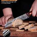 2PCS Serrated Bread Knife Set, Razor Sharp for Homemade Bread Slicing Cutting Baguette, Sourdough Bread, Bagels, Cake Gifts for Men Women