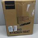 Sheenive Stadium Seats for Bleachers with Back Support, Bleacher Seats with Backs and Cushion Wide, Padded Portable Folding Comfort Stadium Chair with Shoulder Strap, Blue, 2 Pack, 17.1 x 13.5 x 16.5 inches