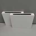 Fun Memories Floating Shelves for Wall 10 Inch, 10 Inch Deep Square Wall Shelves, Bathroom Storage Shelves Over Toilet, Wood Floating Shelves for Living Room Bedroom, White, Set of 2