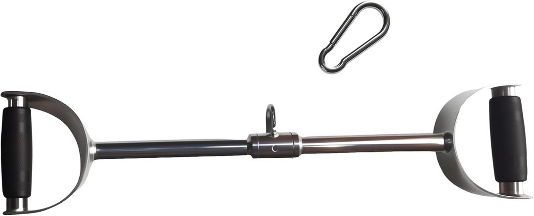 Wide Grip Lat Pull Down Bar, Press Down Bar, Cable Machine Attachment Multi Gym Attachment Solid Steel Tricep V-Bar