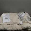 Bedsure GentleSoft Heated Blanket Throw - Soft Ribbed Flannel Electric Blanket, Heating with 4 Time Settings, 6 Heat Settings, and 3 hrs Timer Auto Shut Off, Gifts for Grandma (50x60 inches, Cream)