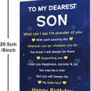 3 x IDU Birthday Card for Son,Son Birthday Card from Mom Dad Parents,Happy Birthday Cards Gifts for Adult Sons Boy