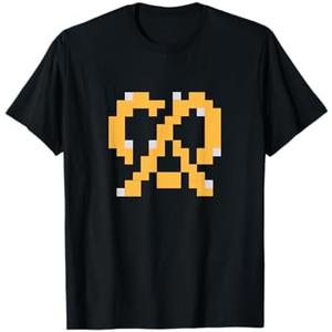 Pixel Pretzel 80s Video Game Easy Halloween Group Costume T-Shirt. Size S.